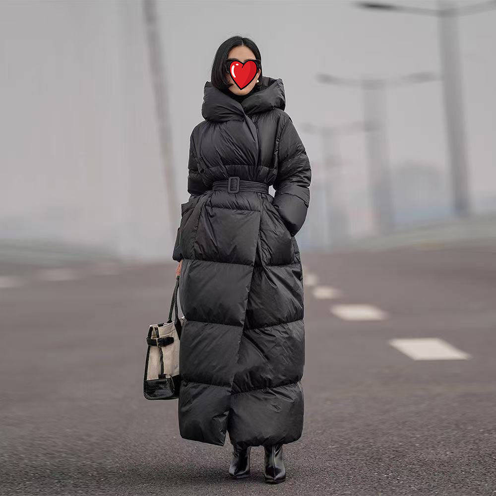 羽绒棉服女中长款冬季新