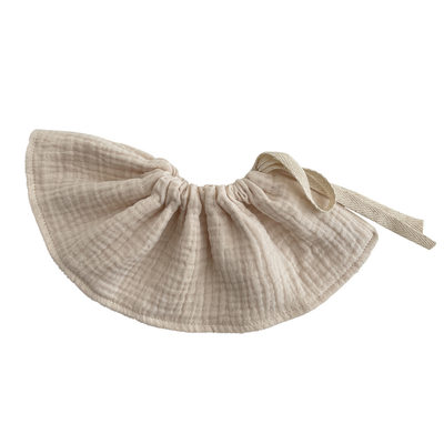 口水巾婴儿a类纯色加厚全棉六层三角纱布360度纯棉秋冬ins风围嘴