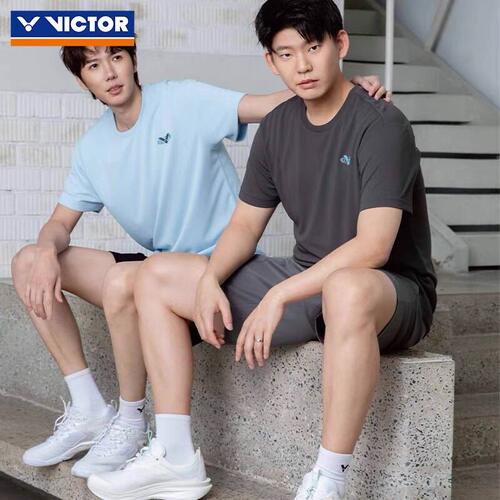 威克多VICTOR羽毛球服胜利男女款吸湿排汗运动短袖T-65010/65204