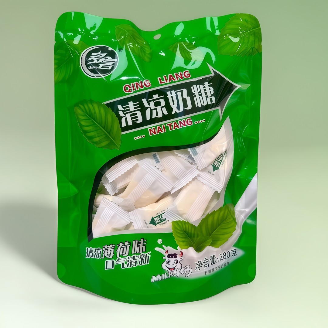 薄荷清凉奶糖嚼劲十足不沾牙
