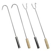 不锈钢长柄捞肉钩子卤肉长抓钩加粗手抓钩猪肉档抓肉单双钩垃圾钩