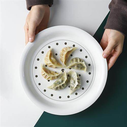 蒸格陶瓷多功能蒸包子盘饺子沥水蒸片厨房家用蒸屉圆形蒸锅蓖子