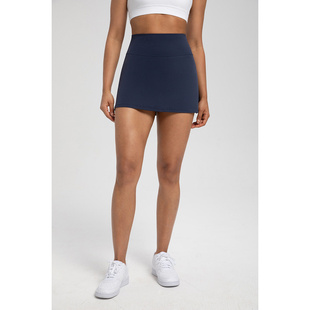 lu同款 运动短裙假两件瑜伽裙女显瘦带内衬网球裙健身跑步运动裙