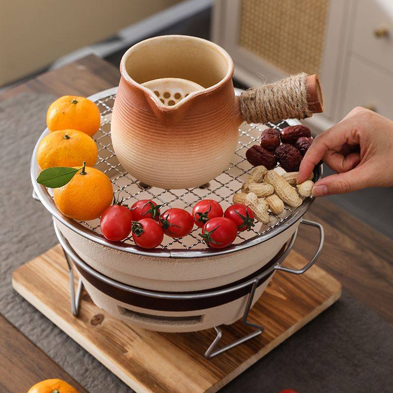 烤奶茶罐罐壶围炉煮茶壶烤火炉套装器具全套配件冬天大容量可干烧