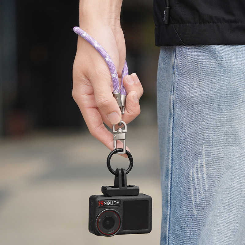 适用于大疆osmo action4/5Pro快拆手绳手腕带 Nano拇指运动相机彩色安全绳磁吸快拆套装相机腕带防丢挂绳配件