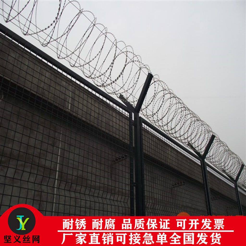 监狱护栏飞网y型柱护栏围机场铁丝网护网监狱other墙防攀爬隔栏离