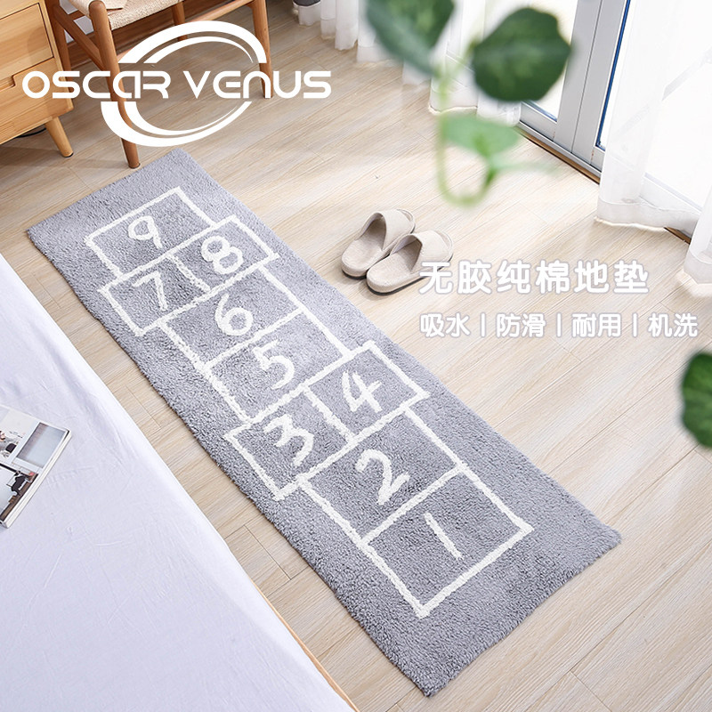 ins风全棉床边毯男孩女孩可机洗