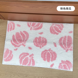 外贸尾单浴室吸水防滑垫卫生间门口脚垫卧室床边圆形地垫孤品特价