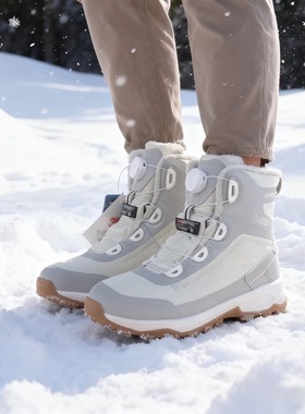 抗寒-30°瑞典polecat冰面防滑雪地靴男女款防水保暖加厚户外棉鞋