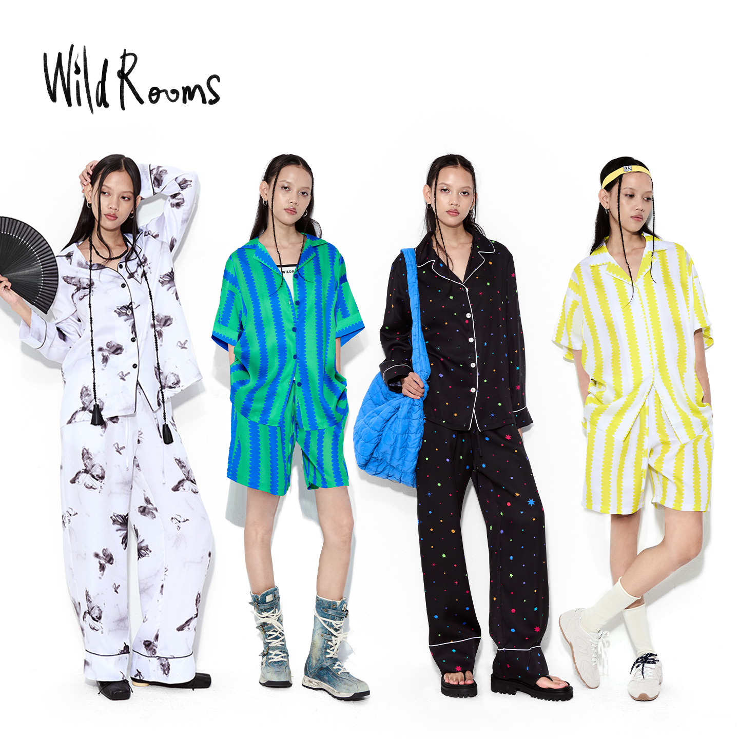 WildRooms莱塞尔天丝高级感印花薄款家居服套装