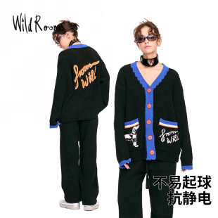 黑色潮流风半边绒可外穿家居服睡衣套装 WildRooms秋季 2025年新款