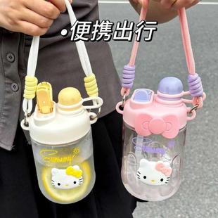 女生高颜值吨吨杯家用喝水杯子可爱kt猫夏日礼物 塑料水杯2024新款