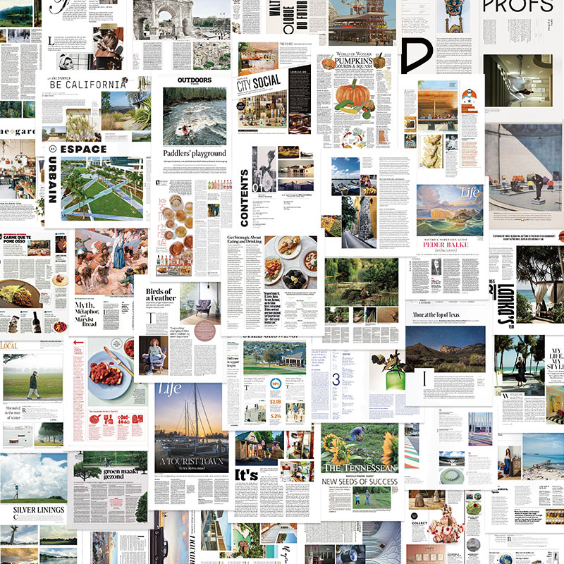 52张文艺拼贴报纸贴纸