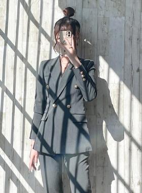 职业装女士西服套装秋冬医美咨询师高端西装外套行政人员工作服