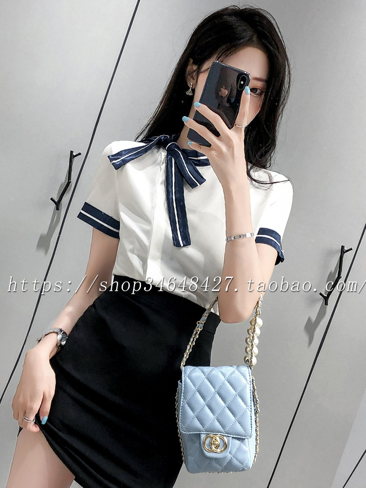 工作服女夏季短袖职业衬衣养生足浴足疗技师制服新款高端气质上衣