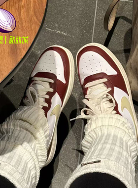 Nike Court Borough Low 2白红耐克低帮耐磨休闲板鞋女IB4706-121