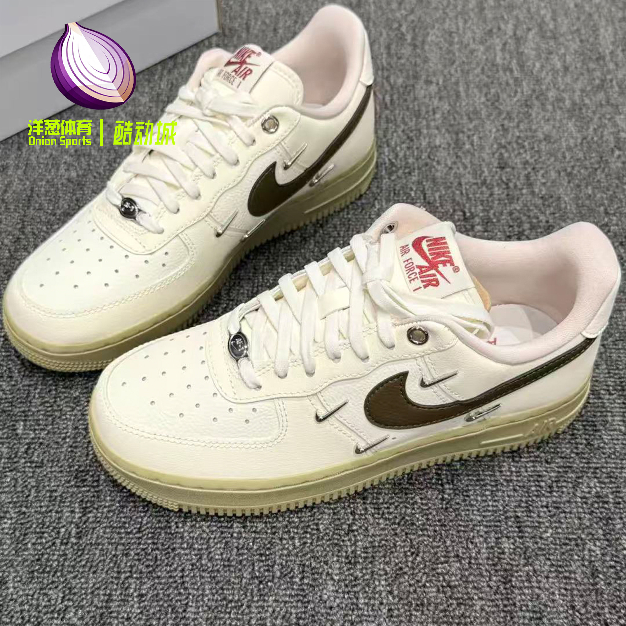 Nike耐克Air Force AF1 Swoosh白色四小勾空军一号板鞋IQ9802-022