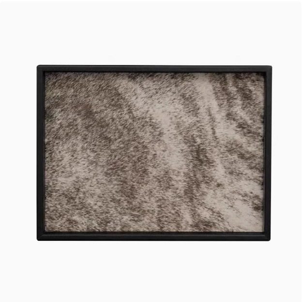 现代中古风虎纹马毛真皮托盘样板间茶几收纳盘卧室浴室香薰盘摆件,工业油品/胶粘/化学/实验室用品,树脂,淘宝优惠券,粉丝福利购,淘宝优惠卷