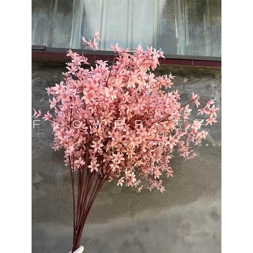 复古秋色文心兰真花婚庆吊顶秋香槟插花艺条mis婚礼线花造仿景软