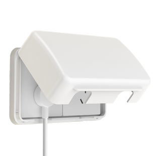 86型防水盒粘贴放水浴室电源双联二位两位开关插座面板保护罩盖子