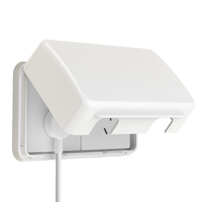 白色双联86型白色开关插座防水盒