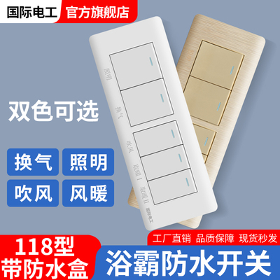 118型浴霸专用开关插座面板