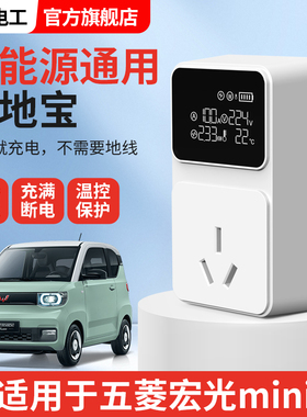 适用五菱宏光mini接地宝缤果迷你新能源汽车接地宝充电转换器插座