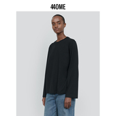 440ME女装 T恤FDFW0031J 全棉廓形圆领简约松弛感长袖 25秋季 新品
