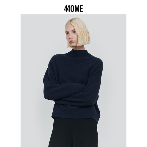 440ME羊绒高领长袖毛衣