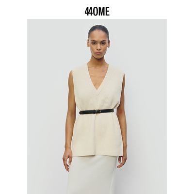 440ME26年春季新品女装V领羊毛针织衫马甲无袖毛衣背心FESS0303K