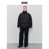 440ME女装 当然是当同款 黑色立领蓬松加厚羽绒服外套FB3F0613W