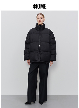 440ME女装【当然是当同款】黑色立领蓬松加厚羽绒服外套FB3F0613W