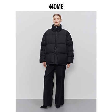 440ME女装【当然是当同款】黑色立领蓬松加厚羽绒服外套FB3F0613W