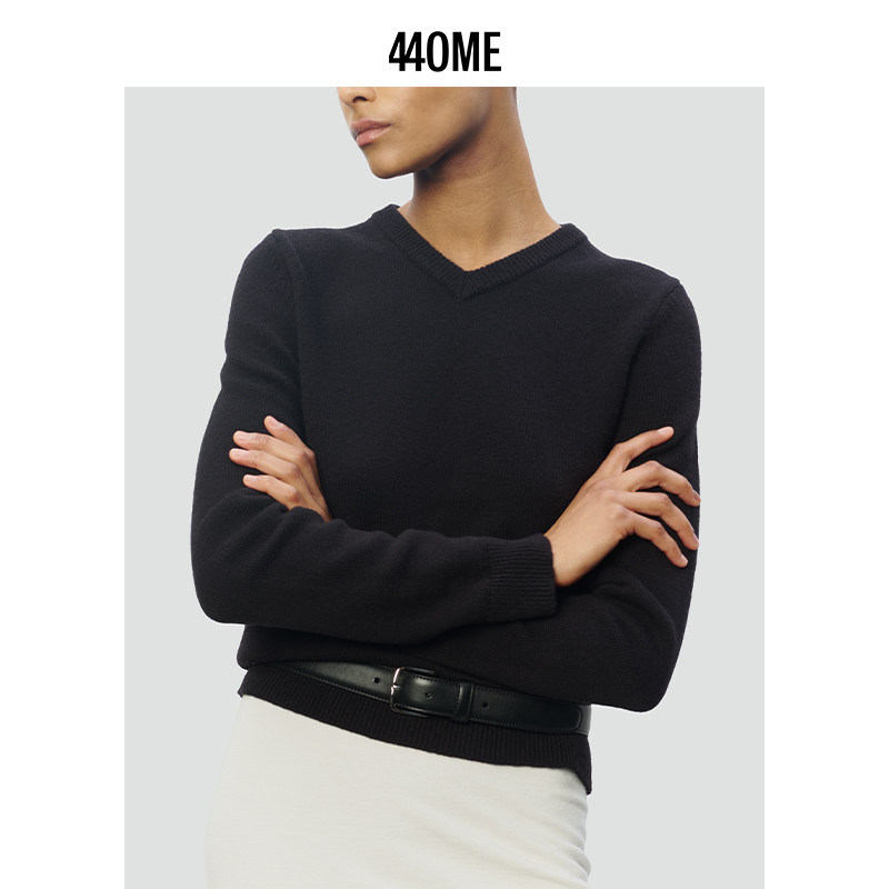 V领毛衣女羊毛长袖套头内搭针织