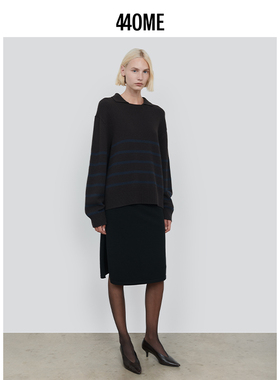 440ME女装 25秋季新品修身简约优雅侧开衩针织半身裙FDFW0314K