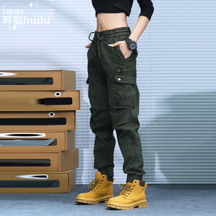 男士 百搭宽松帅气束脚男裤 潮牌美式 秋季 裤 弹力休闲裤 复古工装 新款