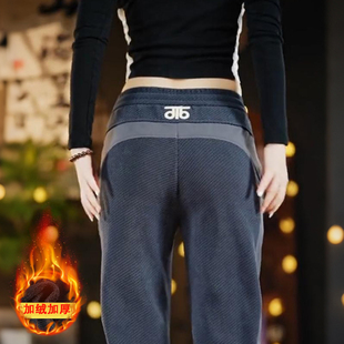 男冬季 宽松直筒束脚运动裤 2025新款 卫裤 子 中年男士 灰色加绒休闲裤