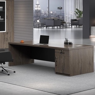 老板办公桌简约现代经理桌椅组合双人财务桌主管桌员工电脑桌班台