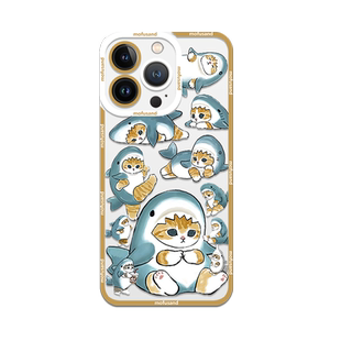 mofusand手机壳苹果15iPhone14猫咪小米12华为13promax鲨鱼猫荣耀vivo打工人可爱oppo搞怪摸鱼iq11适用上班16