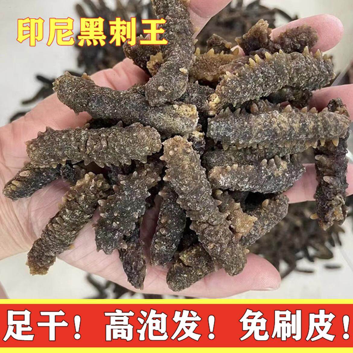 黑刺参印尼淡干刺王参干货正品小海参秃参干货泡发率高酒店水发