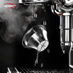 IKAPE咖铂变径粉碗 咖啡无底手柄意式浓缩萃取精密粉碗54/58mm
