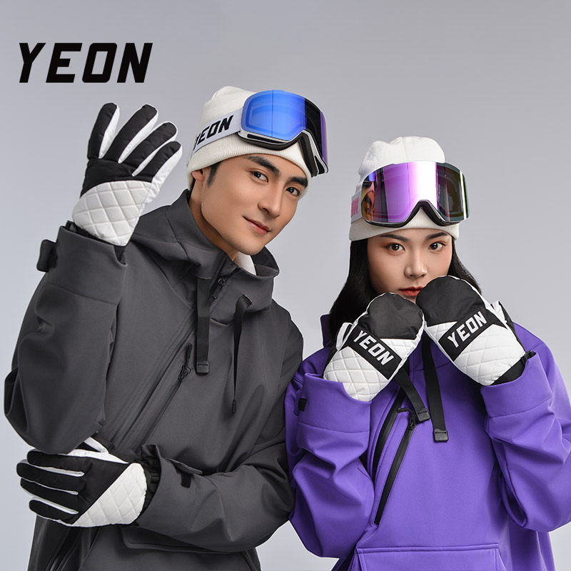 YEON滑雪手套男女触屏加厚保暖护手冬季雪上登山运动骑行防风热销