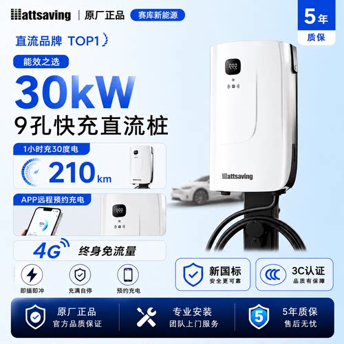 能效直流9孔充电桩家用7/22/30KW快充380v新能源红旗EQM5蔚来吉利