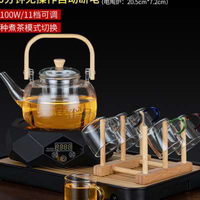 煮茶壶全玻璃烧水泡茶专用电陶炉家用耐高温花茶提梁壶小型煮茶器