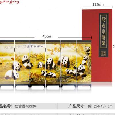 平遥推光漆器中国传统外事礼品 仿古摆件小屏风出国小礼物送老外