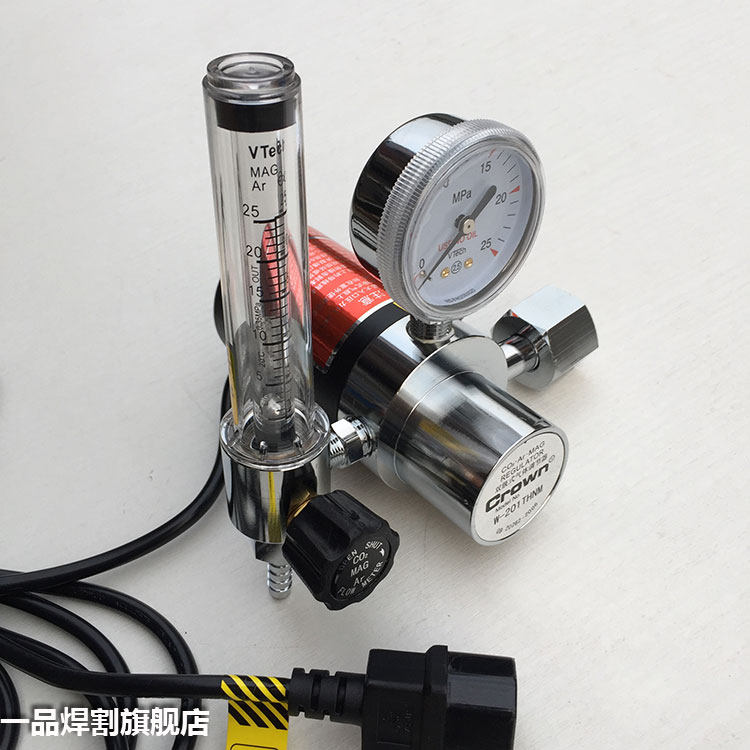 。VTec伟易达CO2二氧化碳表W-20h1THNM减压器阀三芯品字二芯插头H怎么看?