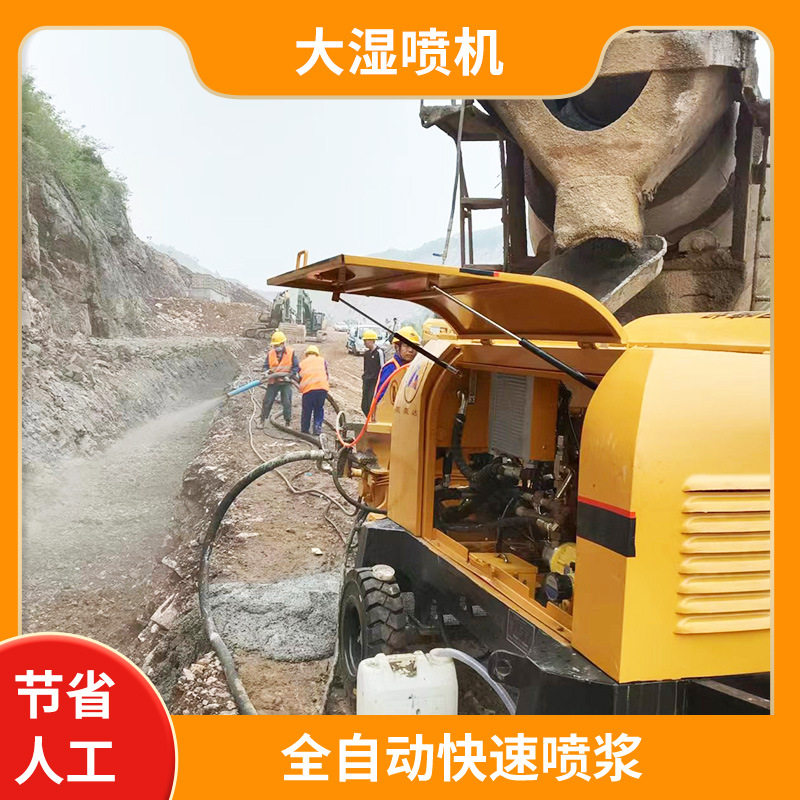 大湿喷机 隧道边坡绿化大湿喷机 快捷喷射9方/小时 节约施工时间