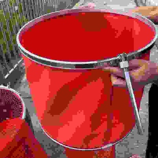 黑坑专用鱼护桶加厚150大容量带孔漏水塑料桶养殖装鱼涂胶蓝色