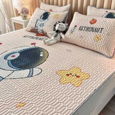 乳胶凉席三件套床笠款卡通款可机洗宿舍床垫空调冰丝软席子床单款