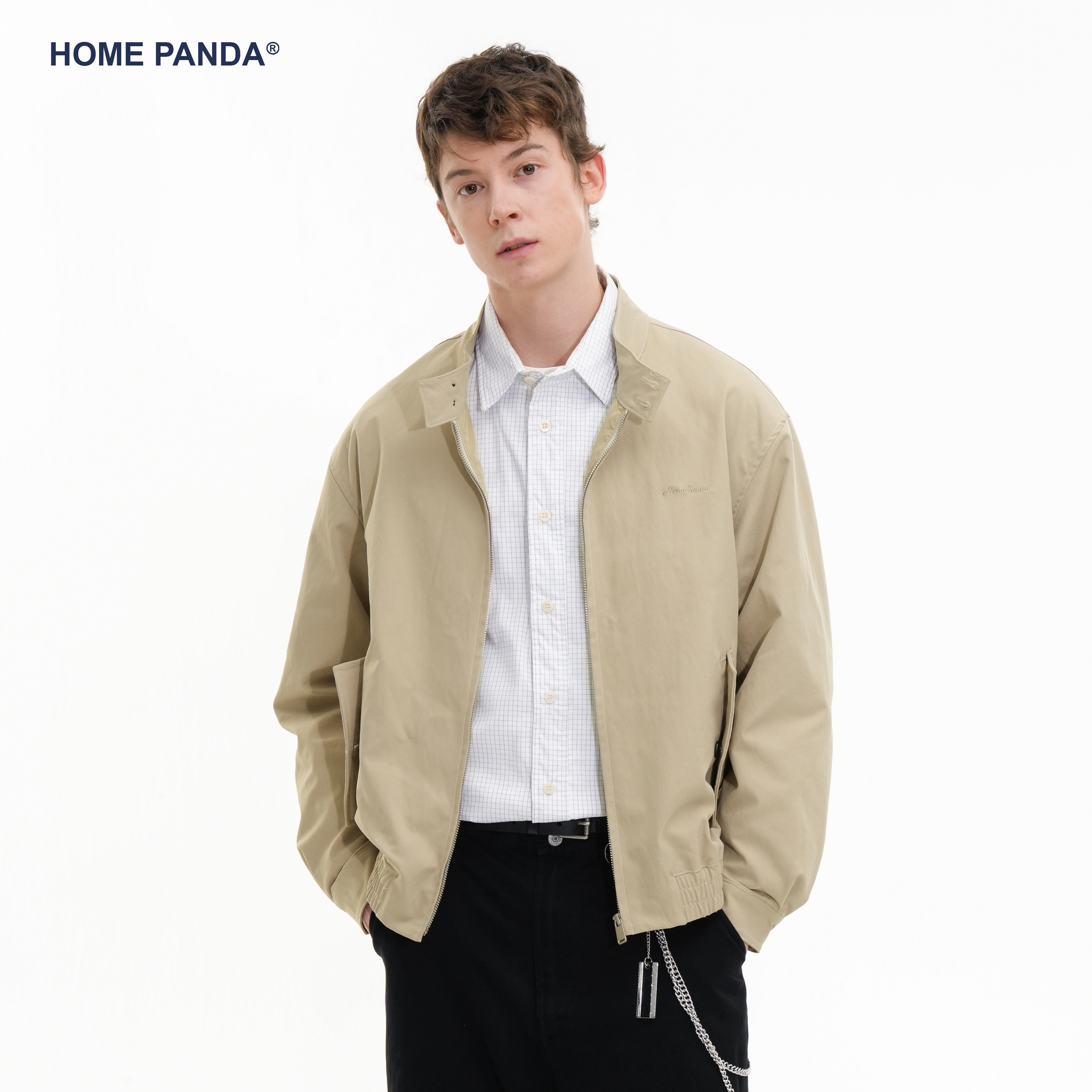HomePand美式复古哈灵顿外套男